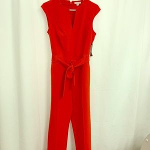 Red beautiful jumpsuit.